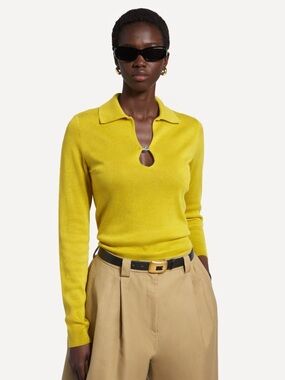 Vintage Balenciaga Silk & Cashmere Knit V-Neck Sweater